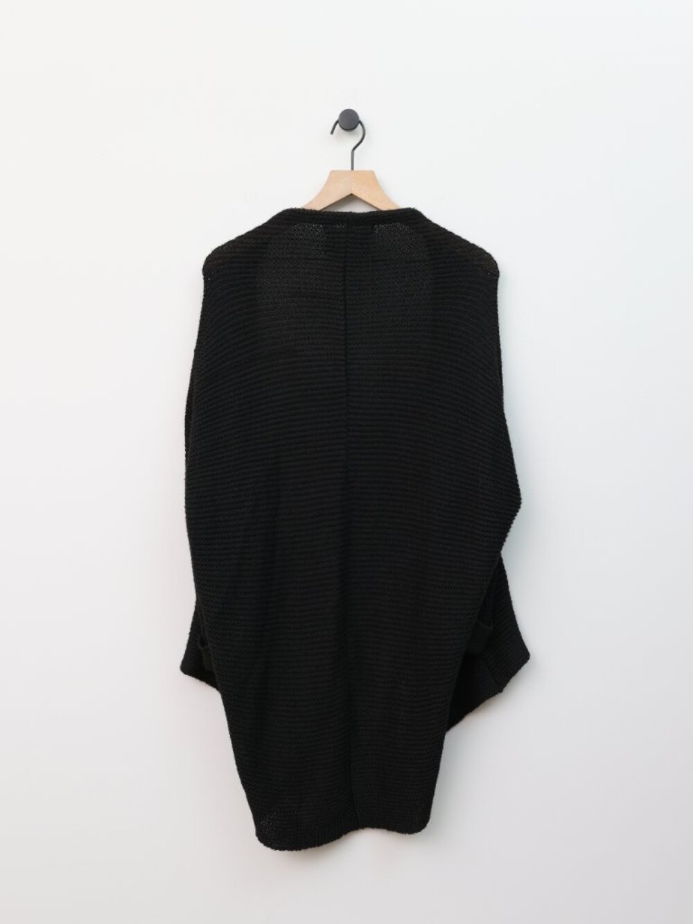 Brochu Walker Alpaca Wool Blend City Cardigan Black One Size Oversized Knit - Picture 3 of 4